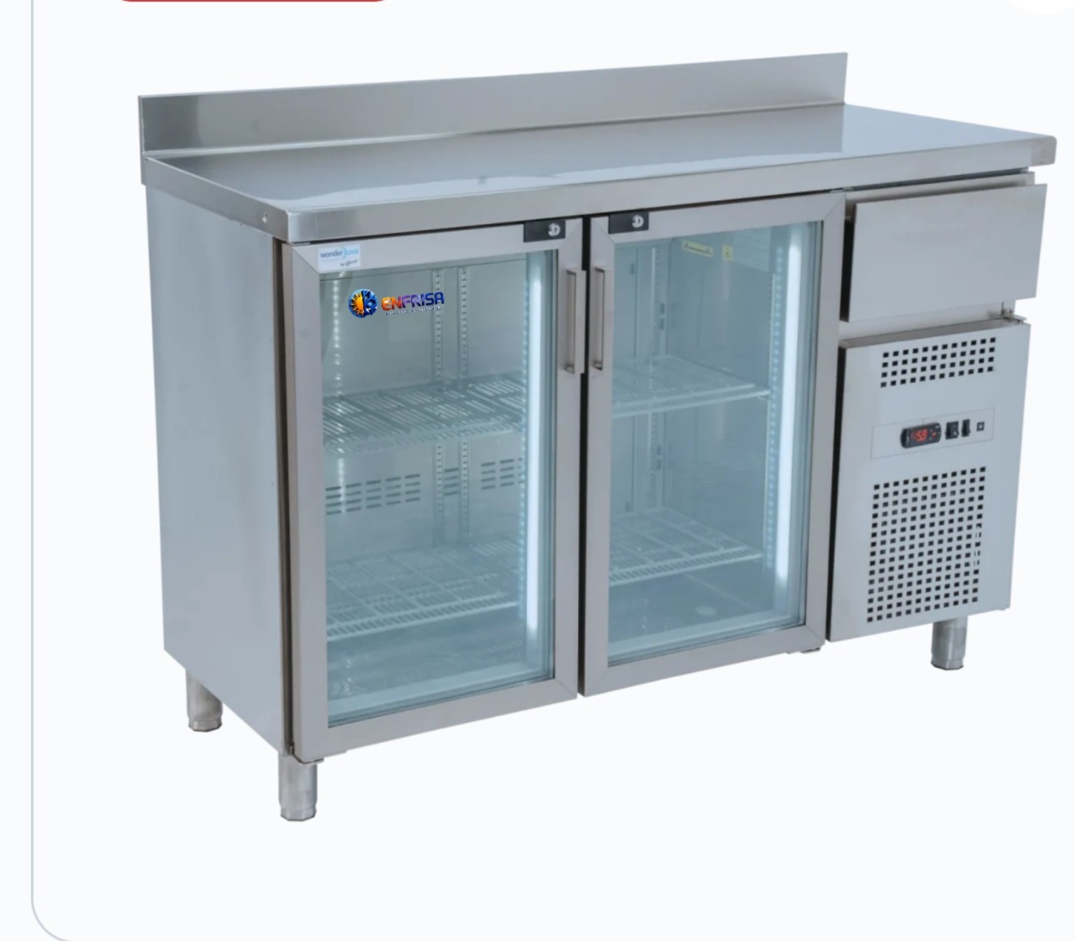 Expositor refrigerado de cuatro puertas